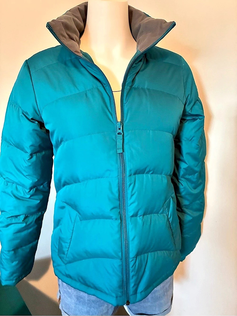 LANDS' END Puffer Jacket in Blue Size XS Like New